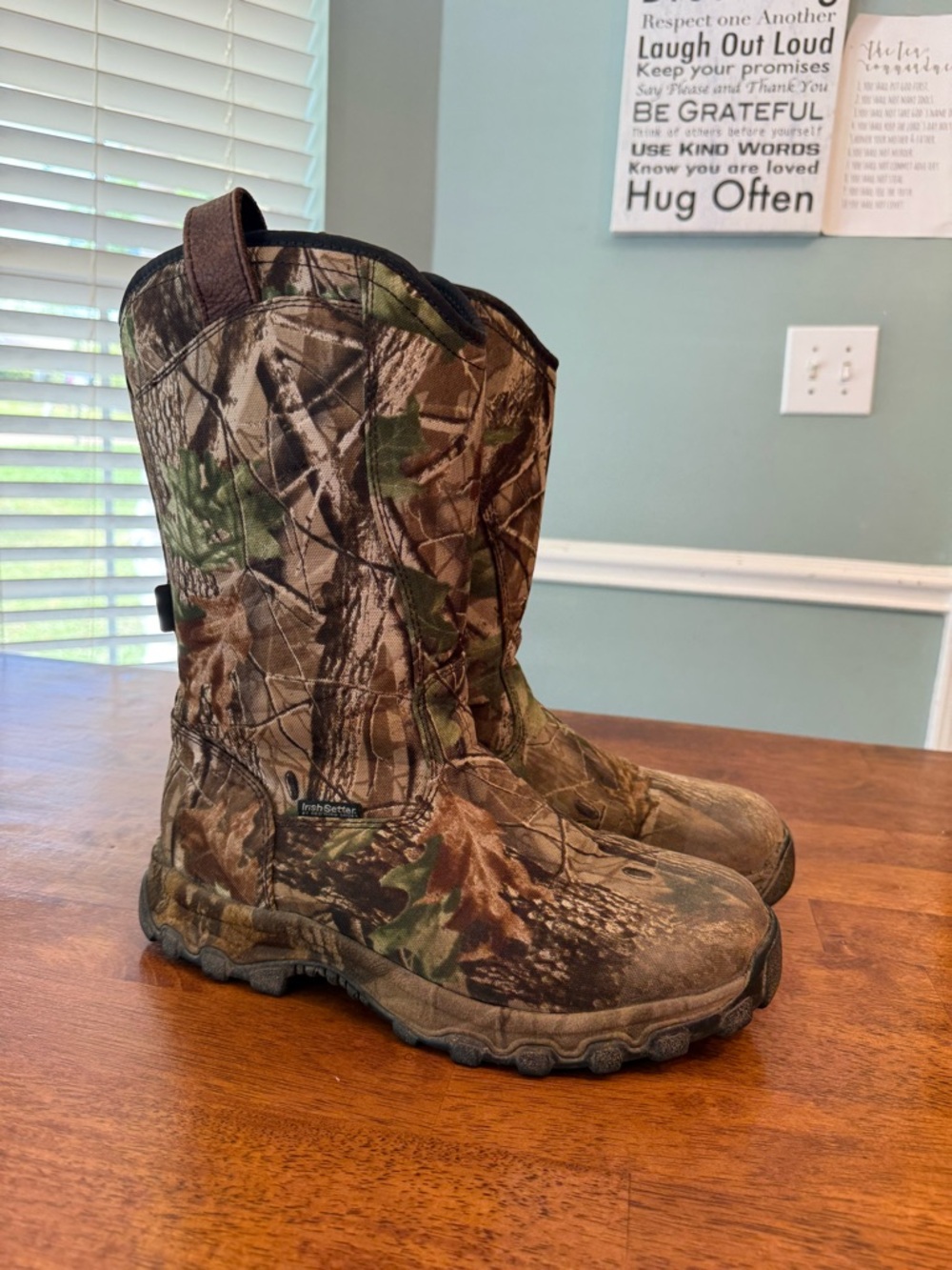 Irish Setter Red Wing Rutmaster Camo Hunting Boots Mens 11E2 Waterproof Rubber